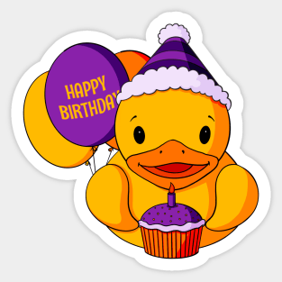 Birthday Rubber Duck Sticker